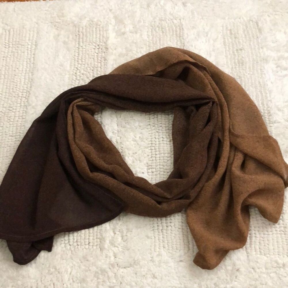 Lovely gradient brown tan scarf